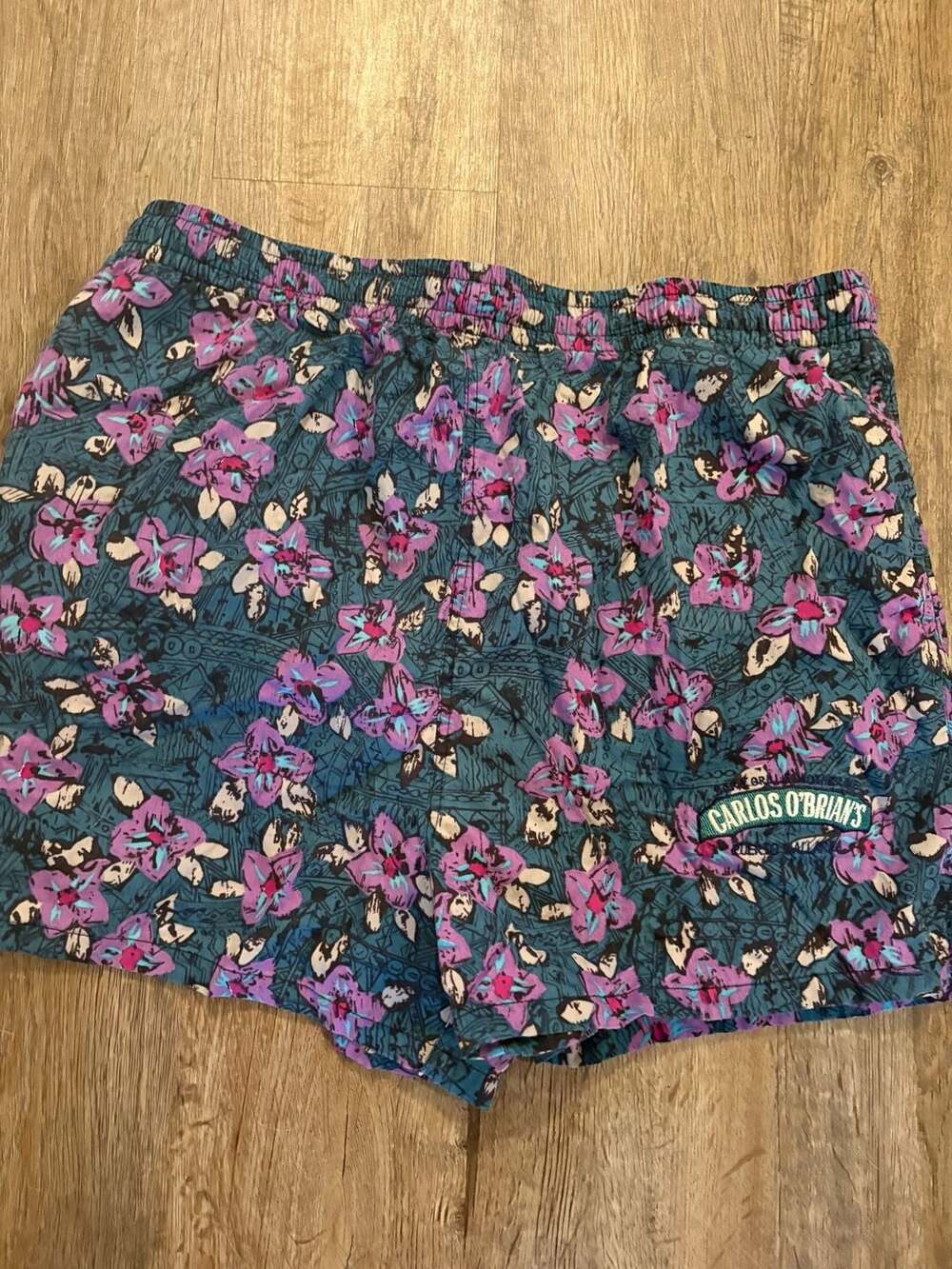 Vintage Sideout Carlos O'Brian's Floral Print Swim Trunks Size M